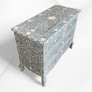 Grace Mother of Pearl Inlay 4 Drawer Dresser Grey