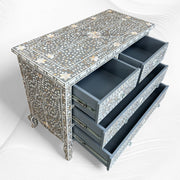 Grace Mother of Pearl Inlay 4 Drawer Dresser Grey