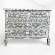 Grace Mother of Pearl Inlay 4 Drawer Dresser Grey