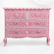 Grace Mother of Pearl Inlay 4 Drawer Dresser Pink