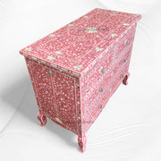 Grace Mother of Pearl Inlay 4 Drawer Dresser Pink 1