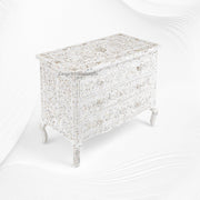 Grace Mother of Pearl Inlay 4 Drawer Dresser White 1