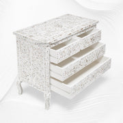 Grace Mother of Pearl Inlay 4 Drawer Dresser White 2