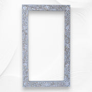 Grey Mother Of Pearl Inlay Mirror Floral