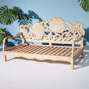 Handcarved Lotus Daybed Natural 3
