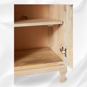 Handcarved Lotus Sideboard White Wash 6