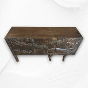 Handcarved Land and Sky Buffet Dark Brown 3