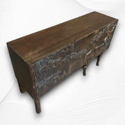 Handcarved Land and Sky Buffet Dark Brown 1