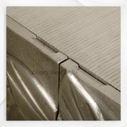 Hibiscus Embossed White Metal Sideboard 4