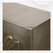 Hibiscus Embossed White Metal Sideboard 6
