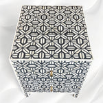 Handmade Bone Inlay Nightstand