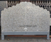 Jasmine MOP Inlay Bed Crested Headboard