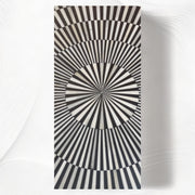 Illusion Round Bone Inlay Coffee Table Black 4