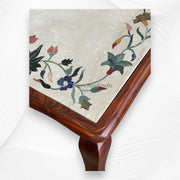 Italian Marble Coffee Table Gemstone Inlay 3