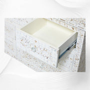 Open drawer of the lvory of pearl lnlay chest of 7 drawer 4