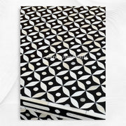 Joy Black Bone Inlay Geometric 3 Drawer Console 3