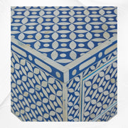 Joy Blue Bone Inlay Geometric 3 Drawer Console 3