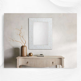 Buy Bone Inlay Mirror White