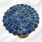 Lapis Lazuli Marigold Brass Accent Table 1