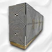 Liam Bone Inlay Large Sideboard Black 4