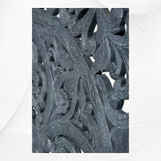 Lombok Handcarved 2 Door Wardrobe Indigo Blue 4