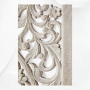 Lombok Handcarved 2 Door Wardrobe White Wash 6