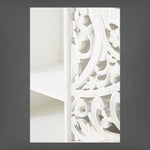 Lombok Handcarved 2 Door Wardrobe White 4
