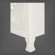Lombok Handcarved 2 Door Wardrobe White 5