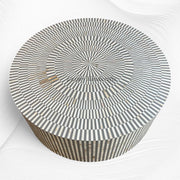 MOP Inlay Illusion Stripe Center Table Grey 2