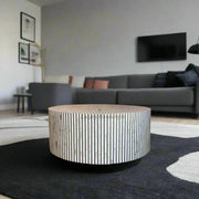 MOP Inlay Illusion Stripe Center Table Grey 1