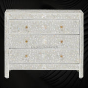 MOP Inlay Edge Floral Dresser Grey 1