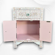 MOP 1 Drawer 2 Door Bedside Table Light Pink 4