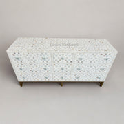 MOP Inlay Moroccan 9 Drawer Chest White