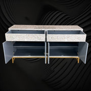 MOP Inlay Scroll Vine Buffet Grey 3