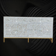 MOP Inlay Scroll Vine Buffet Grey 1