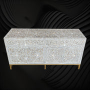 MOP Inlay Scroll Vine Buffet Grey 2
