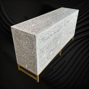 MOP Inlay Scroll Vine Buffet Grey 4