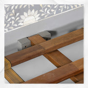 Maharaja Bone Inlay Bed Grey