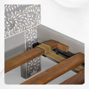 Maharaja Bone Inlay Bed Grey