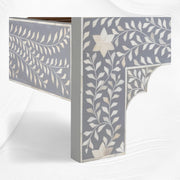 Maharaja Bone Inlay Bed Grey