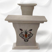 Maria Gemstone Inlay Marble Dining Table 8 Seater 4