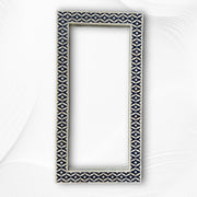 Maya Bone Inlay Floor Mirror Navy Blue 3
