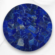 Miami Round Marble Accent Table with Lapis Lazuli Top 3