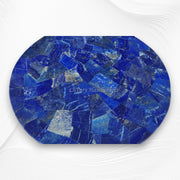 Miami Round Marble Accent Table with Lapis Lazuli Top 4