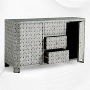 Midtown Bone Inlay Buffet 3 Drawer 2 Door Black 1