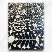 Moghul Flower Bone Inlay 2 Drawer Chest Black 4