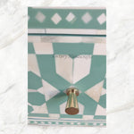 Moroccan Bone Inlay 1 Drawer Bedside Green 4