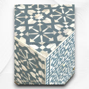 Moroccan Bone Inlay 3 Drawer Nightstand Rain Grey 3