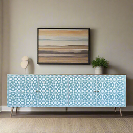 Moroccan Bone Inlay Media Console