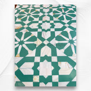 Moroccan MOP Inlay Waterfall Console Table Green 3